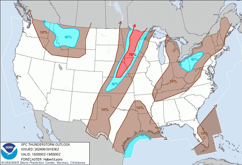 United States Thunderstorm Outlook