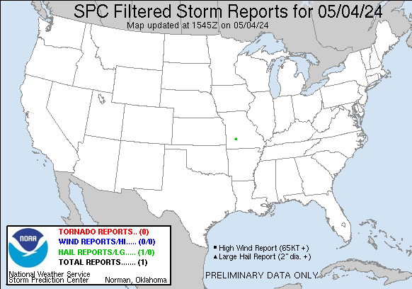 Todays U.S. Storm Report