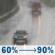 Saturday: Rain. High near 55. South southeast wind around 6 mph. Chance of precipitation is 90%. New precipitation amounts between a half and three quarters of an inch possible. Saturday: Rain. High near 55. South southeast wind around 6 mph. Chance of precipitation is 90%. New precipitation amounts between a half and three quarters of an inch possible.