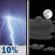 Sunday Night: A 10 percent chance of showers and thunderstorms before midnight.  Mostly cloudy, with a low around 72. Northwest wind around 5 mph becoming calm  after midnight. 