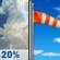 Monday: A 20 percent chance of showers and thunderstorms before noon.  Cloudy through mid morning, then gradual clearing, with a high near 80. Breezy, with a northwest wind 23 to 28 mph becoming northwest 17 to 22 mph in the afternoon. Winds could gust as high as 38 mph. 