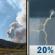 Wednesday: A slight chance of showers and thunderstorms between 1pm and 3pm, then a slight chance of thunderstorms after 3pm.  Patchy smoke before 9am. Increasing clouds and hot, with a high near 99. South southeast wind 5 to 15 mph becoming southwest in the afternoon. Winds could gust as high as 25 mph.  Chance of precipitation is 20%.