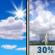 Monday: A chance of showers and thunderstorms after 2pm.  Mostly sunny, with a high near 94. Chance of precipitation is 30%. New rainfall amounts of less than a tenth of an inch, except higher amounts possible in thunderstorms. 
