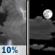 Tonight: A 10 percent chance of showers and thunderstorms before 8pm.  Mostly cloudy, with a low around 76. Calm wind. 