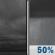 Wednesday Night: A 50 percent chance of showers after 1am.  Cloudy, with a low around 50. South wind 5 to 10 mph, with gusts as high as 20 mph. 