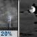 Thursday Night: A 20 percent chance of showers and thunderstorms before midnight.  Mostly cloudy, with a low around 68.