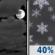 Wednesday Night: A 40 percent chance of snow showers after 2am.  Mostly cloudy, with a low around 20.