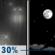 Wednesday Night: A chance of rain before 7pm.  Mostly cloudy, then gradually becoming mostly clear, with a low around 44. South wind around 5 mph becoming northwest after midnight.  Chance of precipitation is 30%.