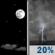 Monday Night: A 20 percent chance of showers and thunderstorms after 1am.  Mostly clear, with a low around 74.