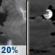 Tonight: A 20 percent chance of showers and thunderstorms before 11pm.  Mostly cloudy, with a low around 81. Northeast wind 5 to 9 mph becoming south southeast after midnight. 