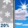 Today: A 20 percent chance of snow before 8am.  Partly sunny, with a temperature rising to near 38 by 10am, then falling to around 29 during the remainder of the day. Wind chill values as low as 20. Northwest wind 8 to 15 mph, with gusts as high as 30 mph. 