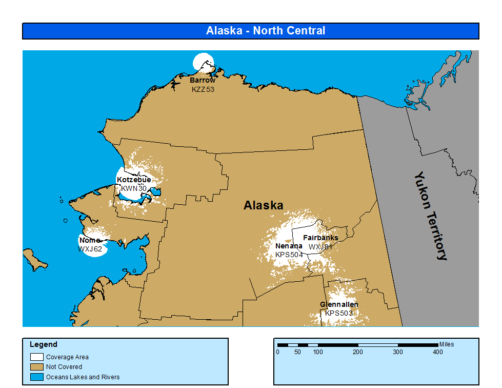 Alaska Weather Radio Coverage Map