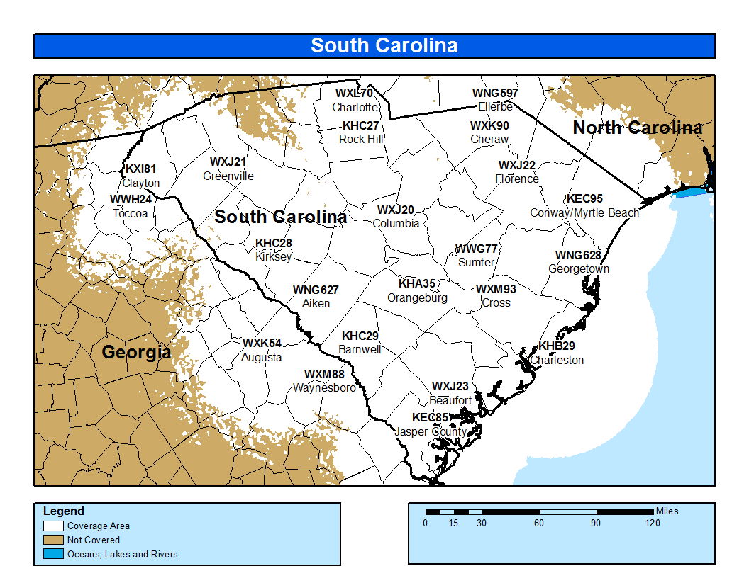 south carolina weather map South Carolina Noaa National Weather Service Streaming Audio south carolina weather map